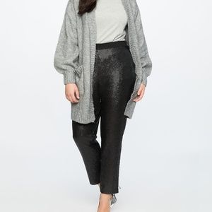 Eloquii sequin black joggers plus size 28